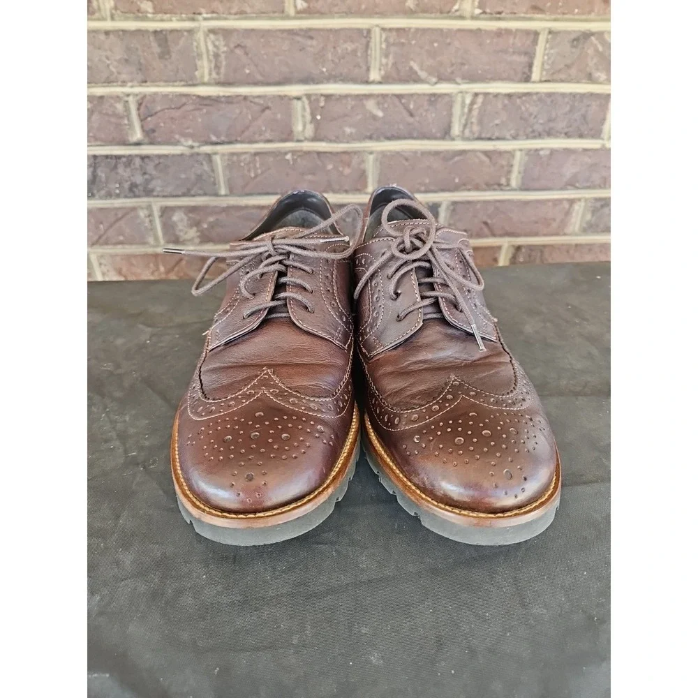 8 Rockport Adiprene By Adidas Leather Wingtip Oxford Dress Shoes